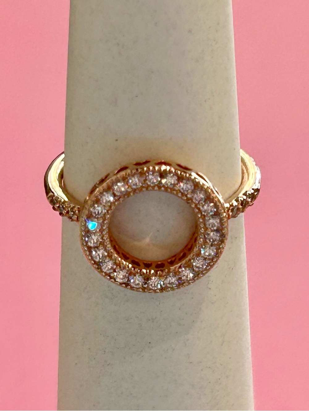 RETIRED Rose Hearts of Pandora Halo Ring